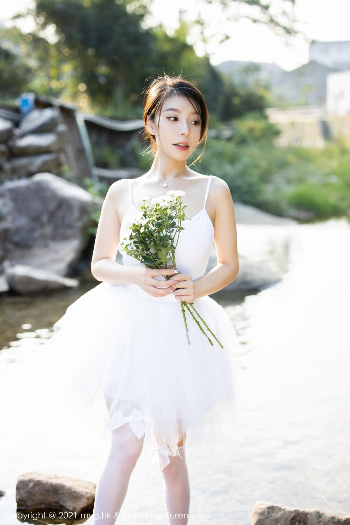 vetiver嘉宝贝儿长三角旅拍户外洁白芭蕾服饰湿身绝美写真86P 3