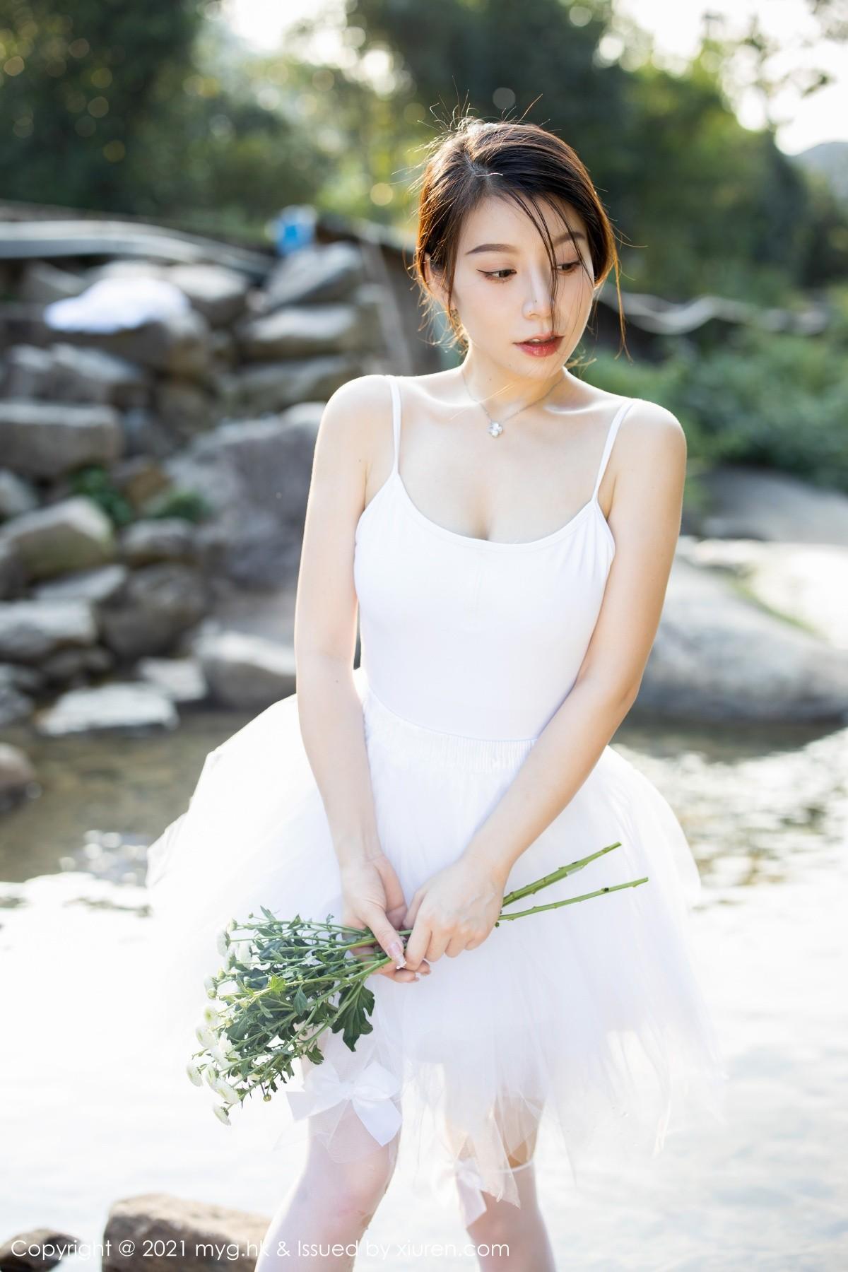 vetiver嘉宝贝儿长三角旅拍户外洁白芭蕾服饰湿身绝美写真86P 4
