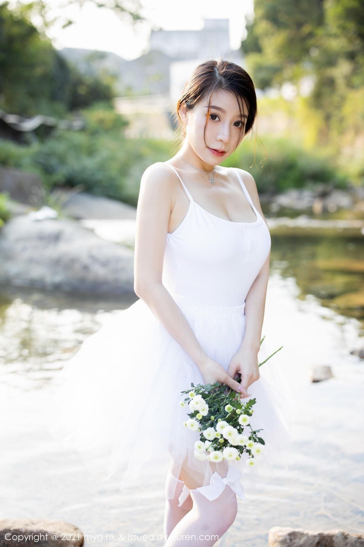 vetiver嘉宝贝儿长三角旅拍户外洁白芭蕾服饰湿身绝美写真86P 5