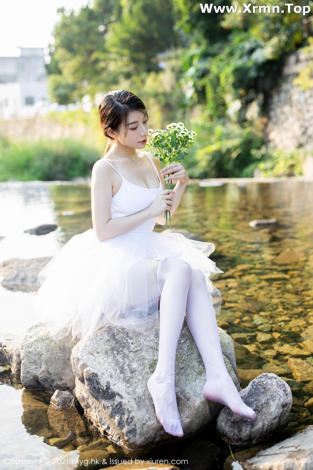 vetiver嘉宝贝儿长三角旅拍户外洁白芭蕾服饰湿身绝美写真86P 9