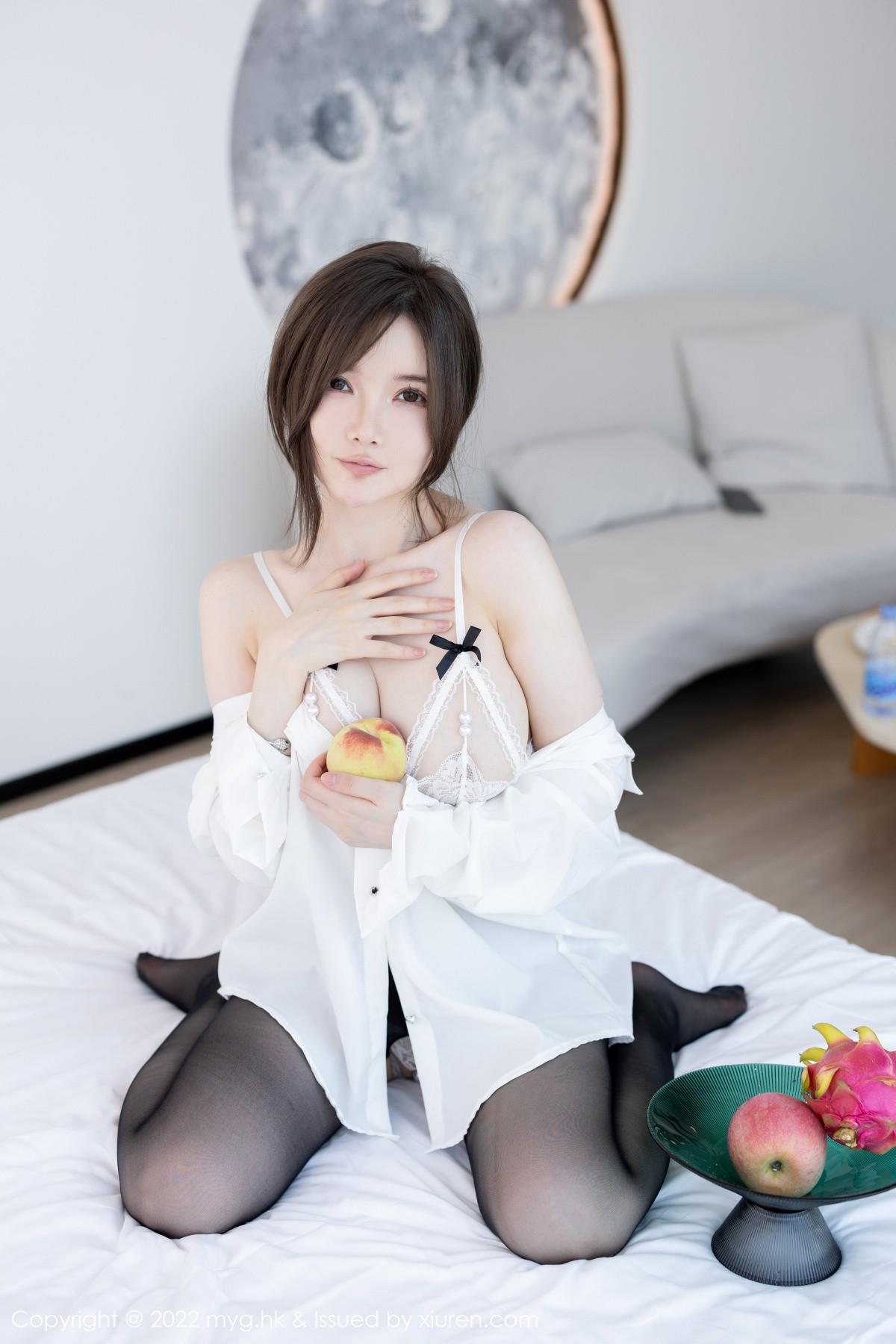 糯美子MINIbabe私房脱白纱衣露性感蕾丝内衣惹火绝美写真59P 6